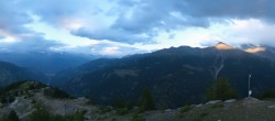 Archiv Foto Webcam Grächen im Wallis: Panorama Furggen 19:00