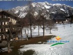 Archived image Webcam Ramsau am Dachstein: Golf course at the hotel Kobaldhof 09:00