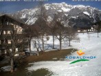 Archived image Webcam Ramsau am Dachstein: Golf course at the hotel Kobaldhof 11:00