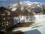 Archived image Webcam Ramsau am Dachstein: Golf course at the hotel Kobaldhof 13:00