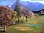 Archived image Webcam Ramsau am Dachstein: Golf course at the hotel Kobaldhof 07:00