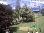 Archived image Webcam Ramsau am Dachstein: Golf course at the hotel Kobaldhof 13:00
