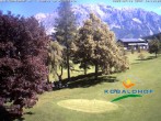 Archived image Webcam Ramsau am Dachstein: Golf course at the hotel Kobaldhof 09:00