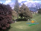 Archived image Webcam Ramsau am Dachstein: Golf course at the hotel Kobaldhof 11:00