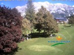 Archived image Webcam Ramsau am Dachstein: Golf course at the hotel Kobaldhof 11:00