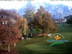 Archived image Webcam Ramsau am Dachstein: Golf course at the hotel Kobaldhof 07:00