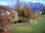 Archived image Webcam Ramsau am Dachstein: Golf course at the hotel Kobaldhof 09:00