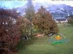 Archived image Webcam Ramsau am Dachstein: Golf course at the hotel Kobaldhof 13:00