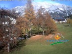 Archived image Webcam Ramsau am Dachstein: Golf course at the hotel Kobaldhof 19:00