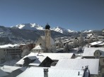 Archiv Foto Webcam Disentis/Mustér, Sogn Gions Kirche 09:00