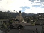 Archiv Foto Webcam Disentis/Mustér, Sogn Gions Kirche 15:00