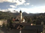 Archiv Foto Webcam Disentis/Mustér, Sogn Gions Kirche 17:00