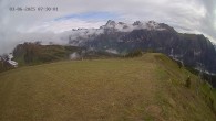 Archiv Foto Webcam Ladurns: Blick von der Bergstation Wastenegg 07:00