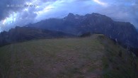 Archiv Foto Webcam Ladurns: Blick von der Bergstation Wastenegg 19:00