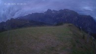 Archiv Foto Webcam Ladurns: Blick von der Bergstation Wastenegg 19:00