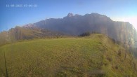 Archiv Foto Webcam Ladurns: Blick von der Bergstation Wastenegg 06:00
