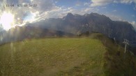Archiv Foto Webcam Ladurns: Blick von der Bergstation Wastenegg 17:00