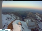 Archived image Webcam Säntis: Mountain Hut 19:00