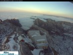 Archiv Foto Webcam Säntis (Ostschweiz): Blick Berggasthaus 17:00