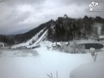 Archived image Webcam Winterberg: View to Ski Jumping Hill from Quick Jet 15:00