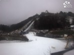 Archived image Webcam Winterberg: View to Ski Jumping Hill from Quick Jet 09:00