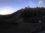 Archiv Foto Webcam Winterberg: Blick vom Quick Jet zur Sprungschanze 19:00