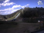 Archived image Webcam Winterberg: View to Ski Jumping Hill from Quick Jet 15:00