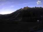 Archiv Foto Webcam Winterberg: Blick vom Quick Jet zur Sprungschanze 19:00
