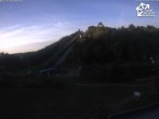 Archiv Foto Webcam Winterberg: Blick vom Quick Jet zur Sprungschanze 19:00