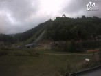 Archived image Webcam Winterberg: View to Ski Jumping Hill from Quick Jet 05:00