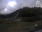 Archived image Webcam Winterberg: View to Ski Jumping Hill from Quick Jet 06:00