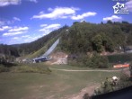 Archived image Webcam Winterberg: View to Ski Jumping Hill from Quick Jet 13:00