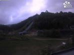 Archived image Webcam Winterberg: View to Ski Jumping Hill from Quick Jet 05:00