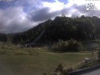 Archived image Webcam Winterberg: View to Ski Jumping Hill from Quick Jet 07:00