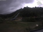 Archived image Webcam Winterberg: View to Ski Jumping Hill from Quick Jet 09:00