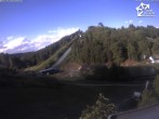 Archived image Webcam Winterberg: View to Ski Jumping Hill from Quick Jet 17:00