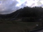 Archived image Webcam Winterberg: View to Ski Jumping Hill from Quick Jet 05:00