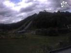 Archived image Webcam Winterberg: View to Ski Jumping Hill from Quick Jet 13:00