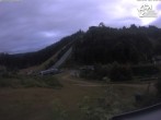 Archived image Webcam Winterberg: View to Ski Jumping Hill from Quick Jet 01:00
