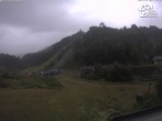 Archived image Webcam Winterberg: View to Ski Jumping Hill from Quick Jet 10:00