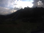 Archived image Webcam Winterberg: View to Ski Jumping Hill from Quick Jet 05:00