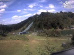 Archived image Webcam Winterberg: View to Ski Jumping Hill from Quick Jet 13:00
