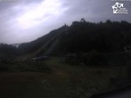 Archived image Webcam Winterberg: View to Ski Jumping Hill from Quick Jet 06:00