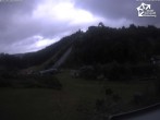 Archived image Webcam Winterberg: View to Ski Jumping Hill from Quick Jet 08:00