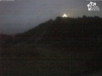 Archived image Webcam Winterberg: View to Ski Jumping Hill from Quick Jet 19:00