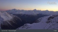 Archiv Foto Webcam Bergstation Gandegg-Hockenhorngrat, Lauchernalp 22:00