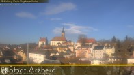 Archived image Webcam Arzberg and the Maria Magdalena Church (Fichtelgebirge) 09:00