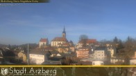 Archived image Webcam Arzberg and the Maria Magdalena Church (Fichtelgebirge) 11:00