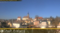 Archived image Webcam Arzberg and the Maria Magdalena Church (Fichtelgebirge) 11:00