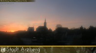 Archiv Foto Webcam Arzberg und die Maria Magdalena Kirche (Fichtelgebirge) 19:00